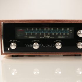 McIntosh MR73 Tuner in Walnut L52 replica case front